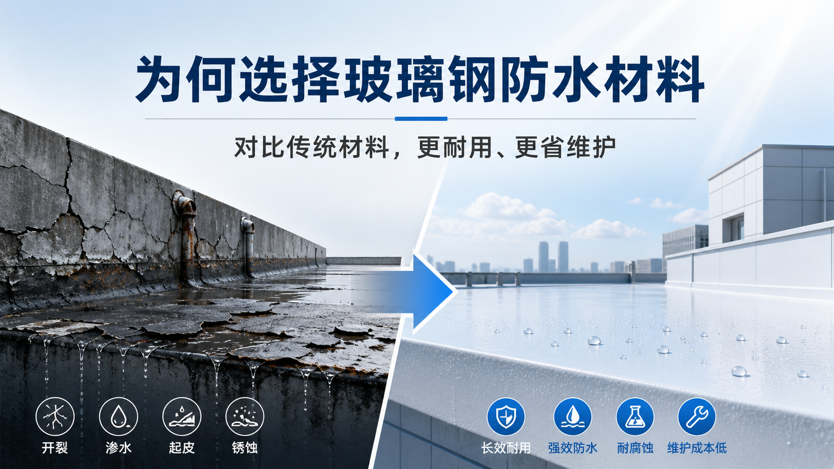 在海南，为何选择玻璃钢防水材料而非传统材料